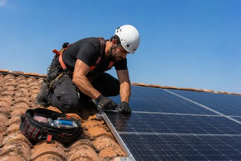 Maintenance et monitoring de panneaux solaires au Tronchet